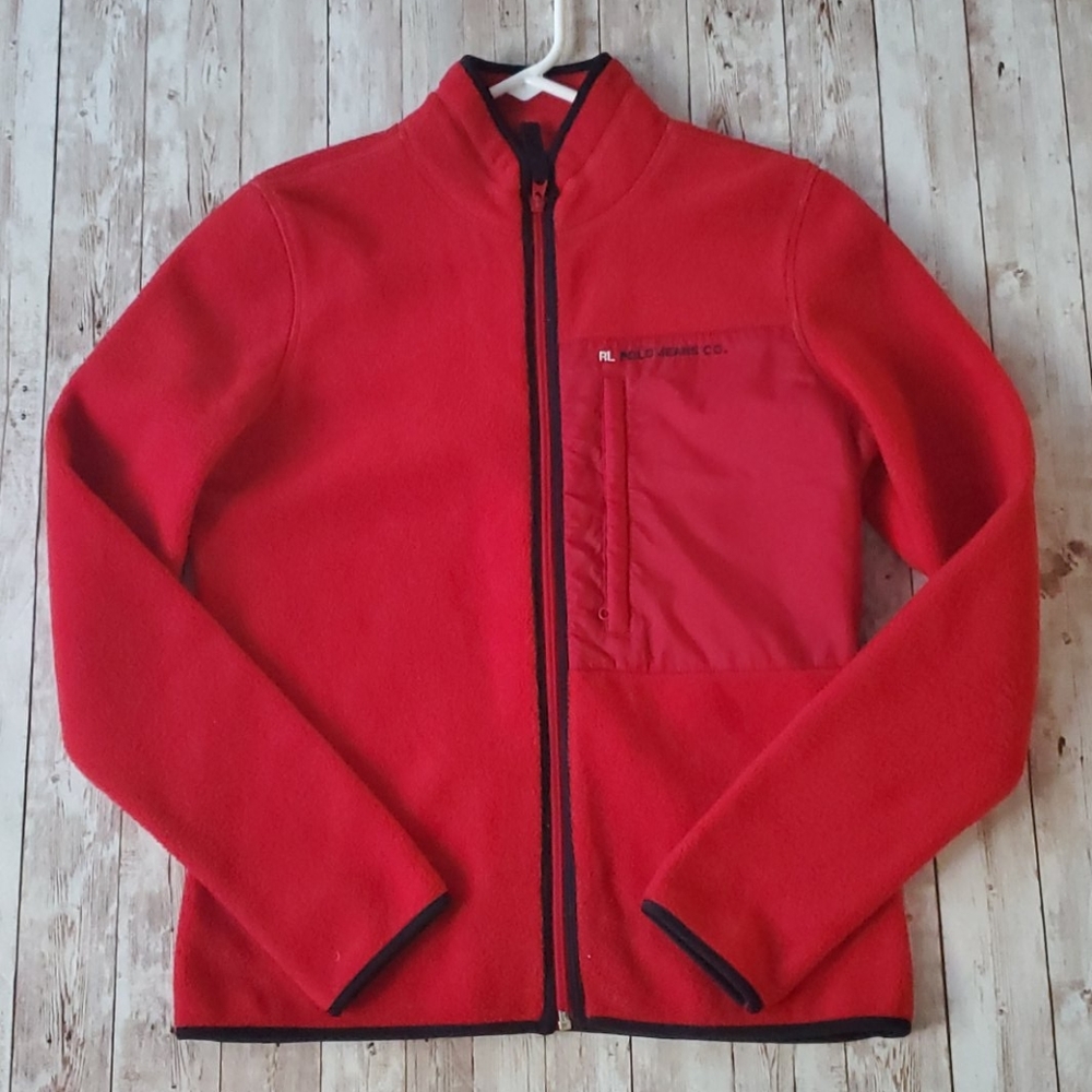 ★RL Polo Jeans Co. Fleece Red Jacket